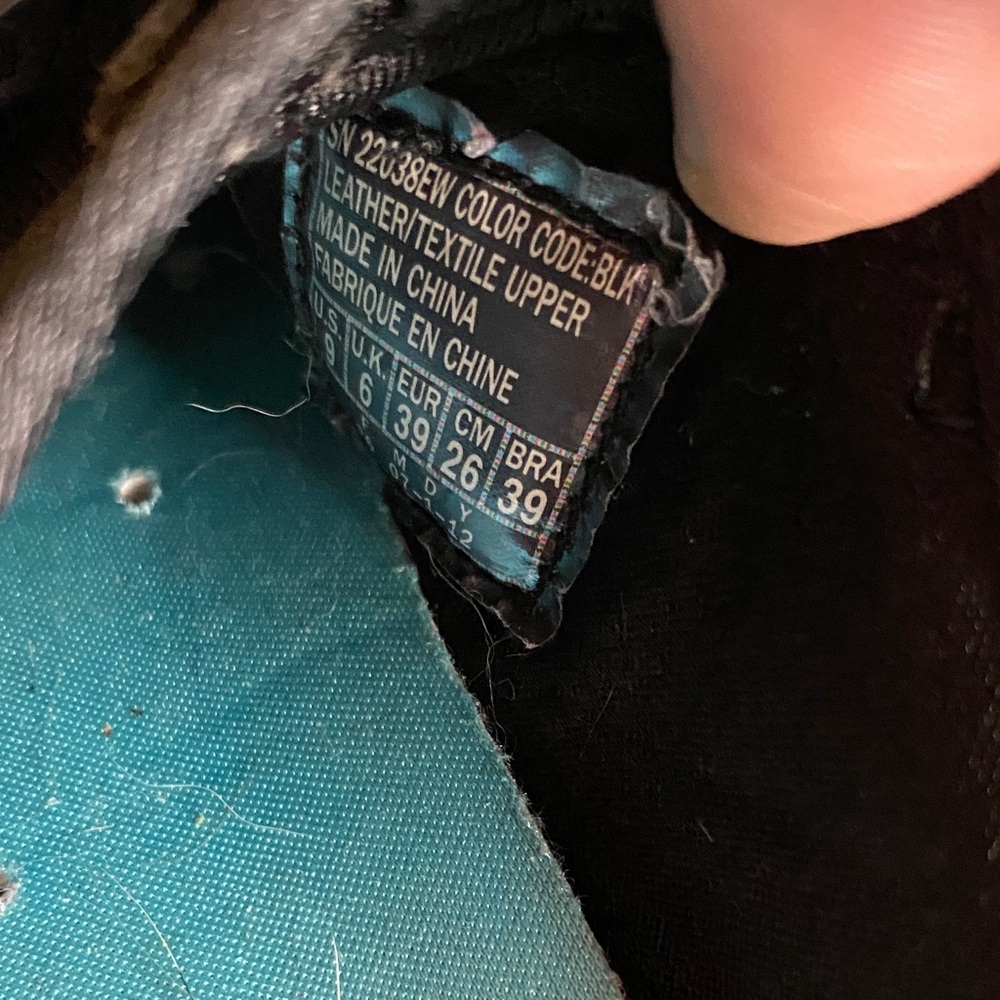 Skechers Black Slip-On Sneakers with Teal Logo Accents - Picture 6 of 6